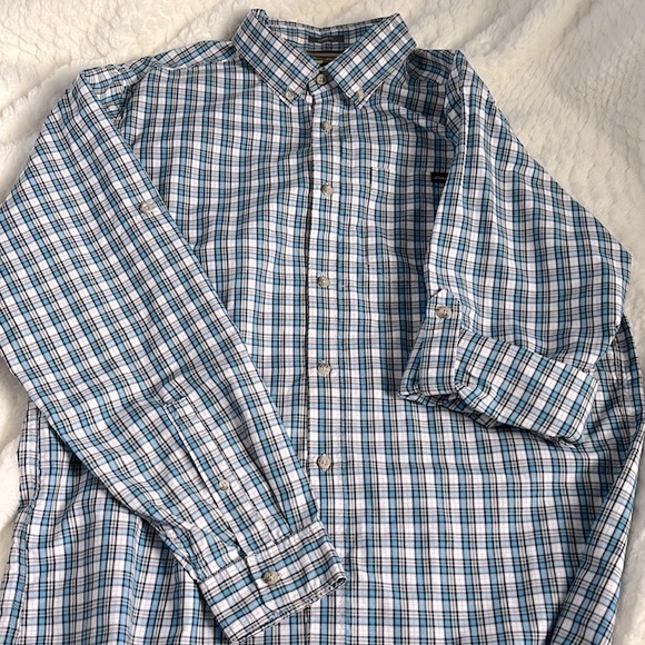 Eddie Bauer Classic Fit Plaid Shirt L - Picture 7 of 10